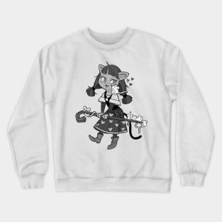 Cat girl loves mice Crewneck Sweatshirt